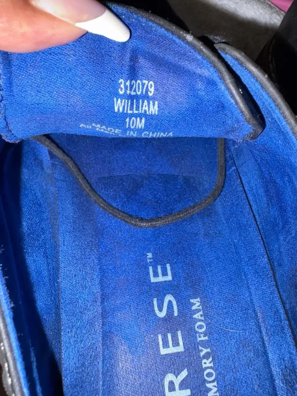 Varese William Black Memory Foam Men's Dress Shoes Size 10M